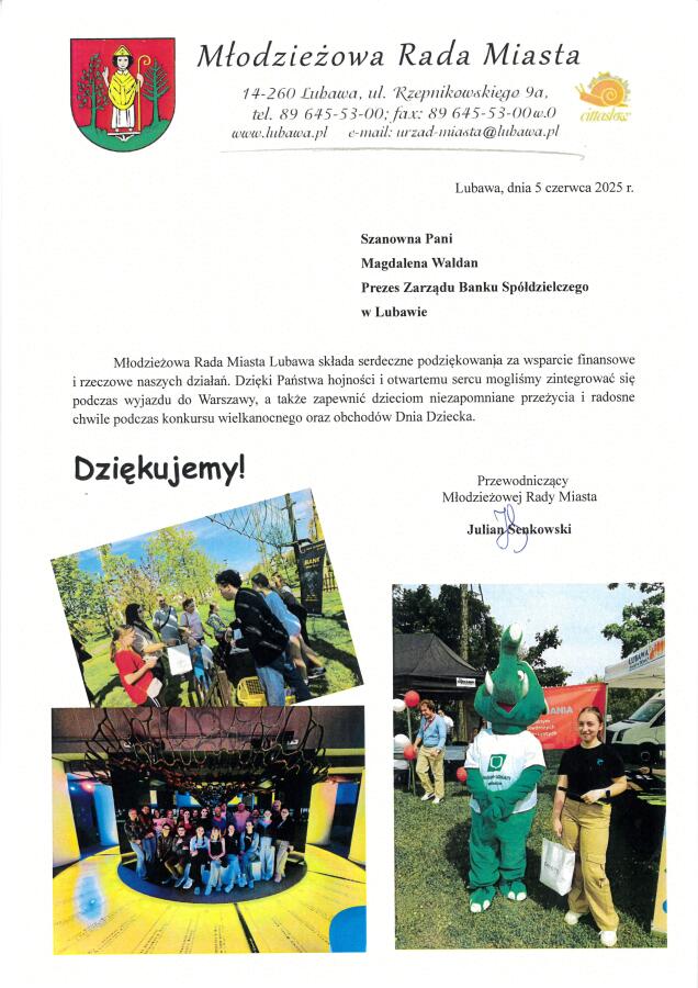 podziekowanie